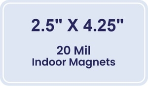 Magnet - 2.5x4.25 Round Corners - 20 Mil
