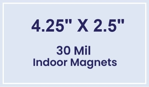 Magnet - 2.5x4.25 Square Corners - 30 Mil
