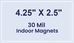 Magnet - 2.5x4.25 Square Corners - 30 Mil