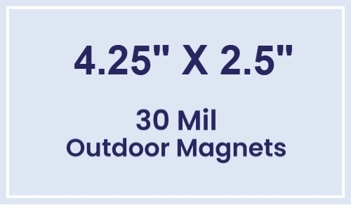 Magnet - 2.5x4.25 Square Corners - 30 Mil - Outdoor Safe