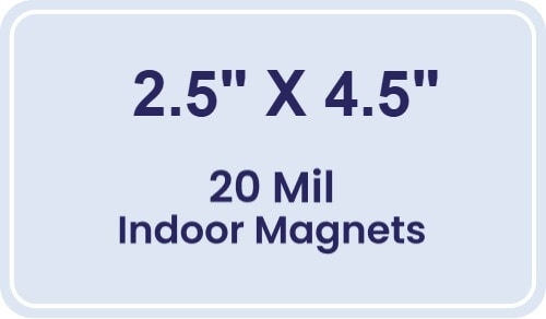 Magnet - 2.5x4.5 Round Corner - 20 Mil