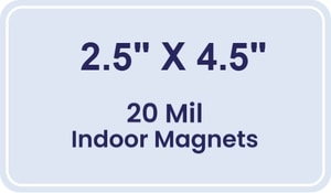 Magnet - 2.5x4.5 Round Corner - 20 Mil