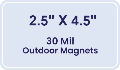 Magnet - 2.5x4.5 Round Corner - 30 Mil - Outdoor Safe