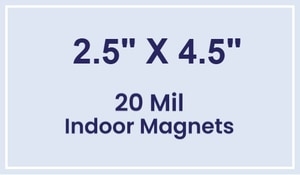 Magnets - 2.5x4.5 Square Corner - 20 mil - 4 Color Process