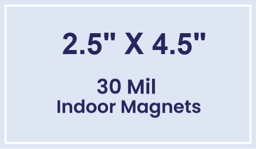 Magnet - 2.5x4.5 Square Corner - 30 Mil