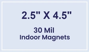 Magnet - 2.5x4.5 Square Corner - 30 Mil