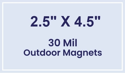 Magnet - 2.5x4.5 Square Corner - 30 Mil - Outdoor Safe