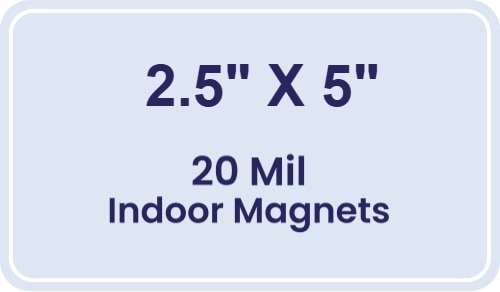 Magnet - 2.5x5 Round Corners - 20 Mil