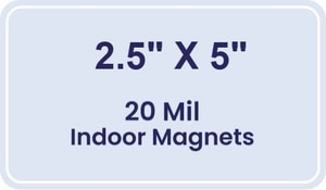Magnet - 2.5x5 Round Corners - 20 Mil