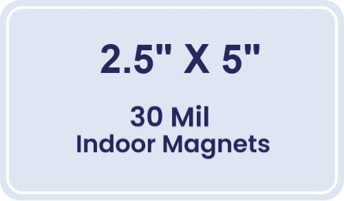 Magnet - 2.5x5 Round Corners - 30 Mil
