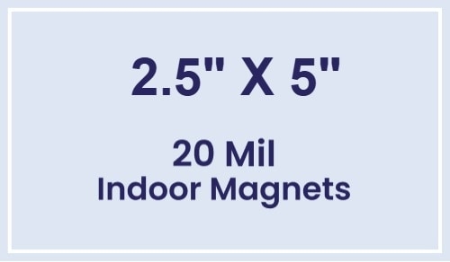 Magnet - 2.5x5 Square Corners - 20 Mil