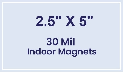 Magnet - 2.5x5 Square Corners - 30 Mil