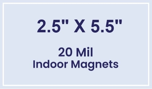 Magnets - 2.5x5.5 Square Corners - 20 Mil - 4 Color Process