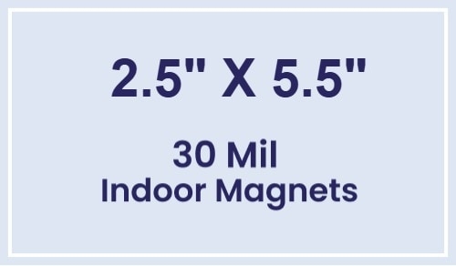 Magnet - 2.5x5.5 Square Corners - 30 Mil