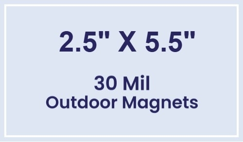 Magnet - 2.5x5.5 Square Corners - 30 Mil - Outdoor Safe