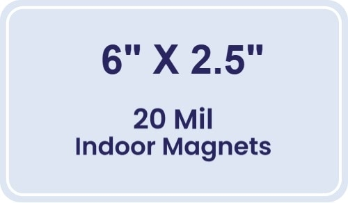 Magnet - 2.5x6 Round Corners - 20 Mil