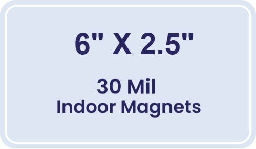 Magnet - 2.5x6 Round Corners - 30 Mil