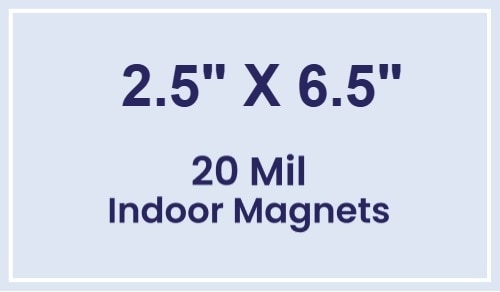 Magnet - 2.5x6.5 Square Corners - 20 Mil