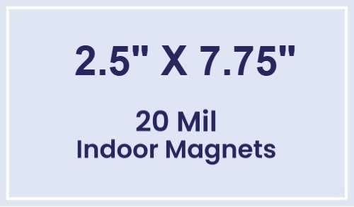 Magnet - 2.5X7.75 Square Corners - 20 mil