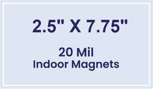 Magnet - 2.5X7.75 Square Corners - 20 mil