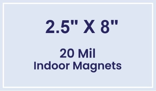 Magnet - 2.5x8 Square Corners - 20 mil
