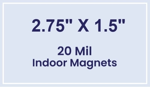 Magnet - 2.75x1.5 Square Corners - 20 Mil