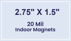Magnet - 2.75x1.5 Square Corners - 20 Mil