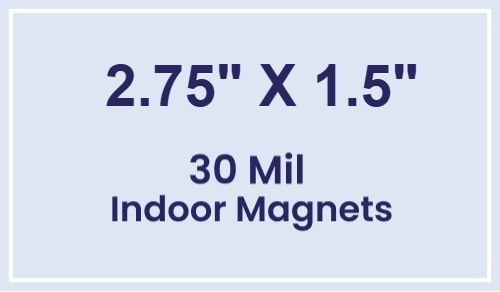Magnet - 2.75x1.5 Square Corners - 30 Mil