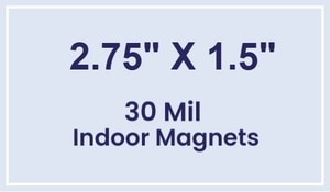 Magnet - 2.75x1.5 Square Corners - 30 Mil