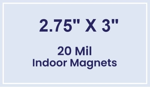 Magnet - 2.75x3 Square Corners - 20 Mil