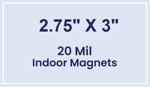 Magnet - 2.75x3 Square Corners - 20 Mil