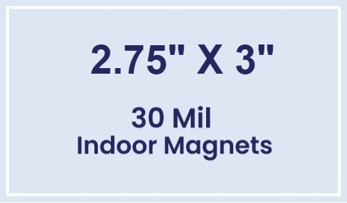 Magnet - 2.75x3 Square Corners - 30 Mil