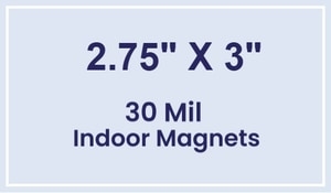 Magnet - 2.75x3 Square Corners - 30 Mil