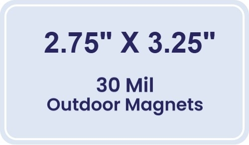 Magnet - 2.75x3.25 Round Corners - 30 Mil - Outdoor Safe