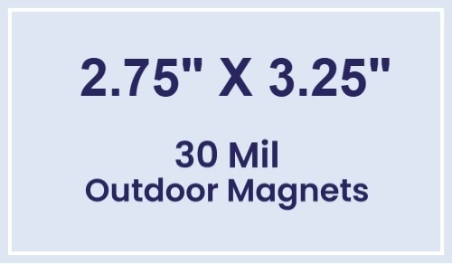Magnet - 2.75x3.25 Square Corners - 30 Mil - Outdoor Safe