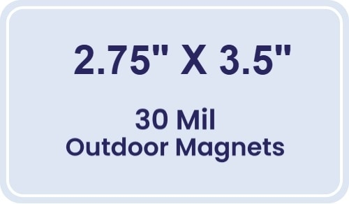 Magnet - 2.75x3.5 Round Corners - 30 Mil - Outdoor Safe
