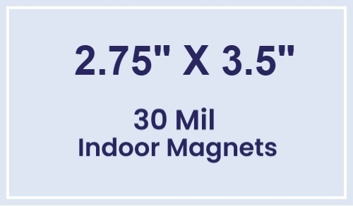 Magnet - 2.75x3.5 Square Corners - 30 Mil