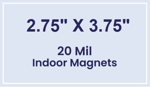 Magnet - 2.75x3.75 Square Corners - 20 Mil