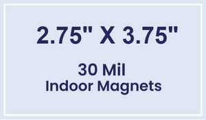 Magnet - 2.75x3.75 Square Corners - 30 Mil