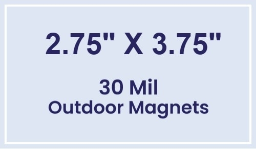 Magnet - 2.75x3.75 Square Corners - 30 Mil - Outdoor Safe