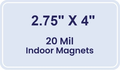 Magnet - 2.75x4 Round Corners - 20 Mil