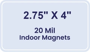 Magnet - 2.75x4 Round Corners - 20 Mil
