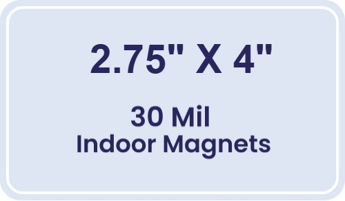 Magnet - 2.75x4 Round Corners - 30 Mil