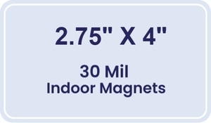 Magnet - 2.75x4 Round Corners - 30 Mil