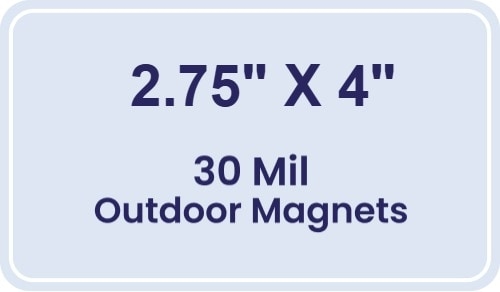 Magnet - 2.75x4 Round Corners - 30 Mil - Outdoor Safe