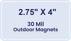 Magnet - 2.75x4 Round Corners - 30 Mil - Outdoor Safe