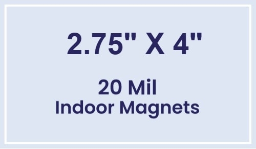 Magnet - 2.75x4 Square Corner - 20 Mil