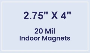 Magnet - 2.75x4 Square Corner - 20 Mil