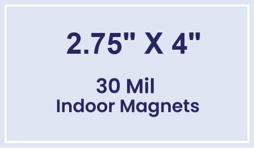 Magnet - 2.75x4 Square Corner - 30 Mil