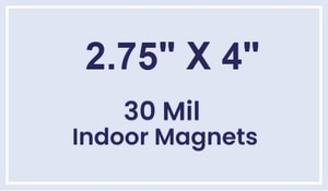 Magnet - 2.75x4 Square Corner - 30 Mil
